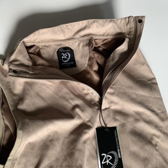 Zero Restriction NWT Classic Microsuede Golf Vest Taupe Tan MSRP $150+ Sz Small - Picture 10 of 10